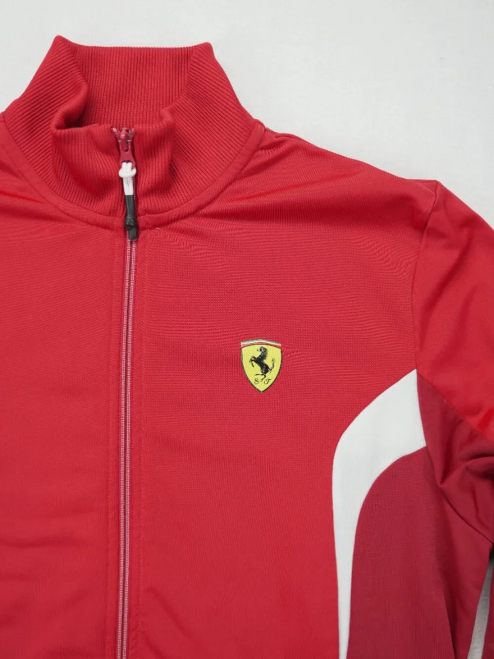 PUMA SCUDERIA FERRARI Zip-Up Track Jacket MEN'S SZ Large Red/Rosso Corso Racing - Picture 2 of 12